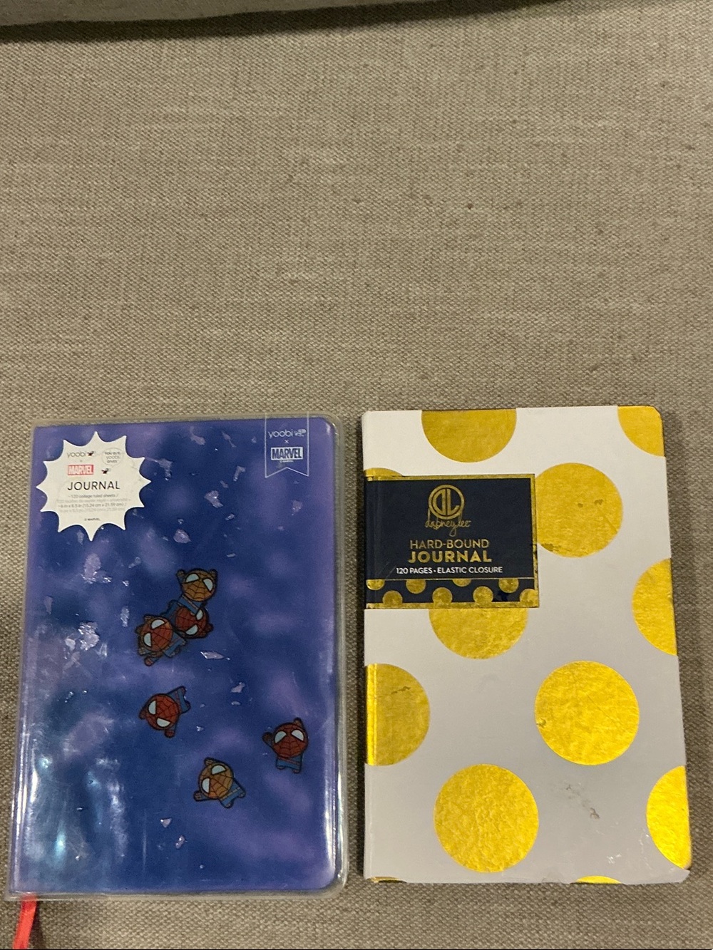 Marvel Blue Spider-Man Journal & White Journal with Gold Polka Dots
